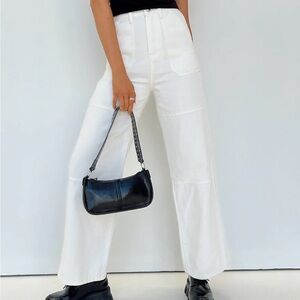 CALCETTO WIDE LEG JEANS WHITE